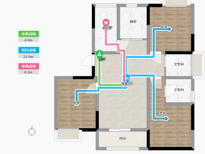 江苏省-苏州市-巴黎春天-94.01-户型库-动静线