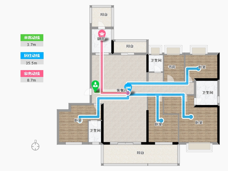 广东省-河源市-碧桂园·公园上城-182.29-户型库-动静线