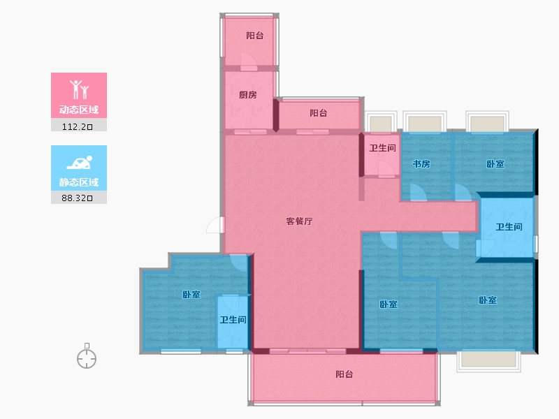 广东省-河源市-碧桂园·公园上城-182.29-户型库-动静分区