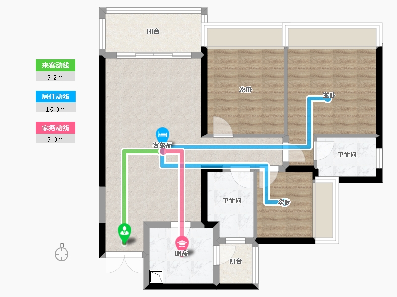 四川省-成都市-招商大魔方玺悦轩-88.23-户型库-动静线