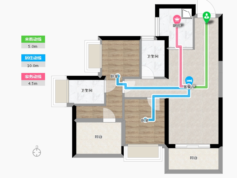 广东省-深圳市-特发天鹅湖畔-64.65-户型库-动静线