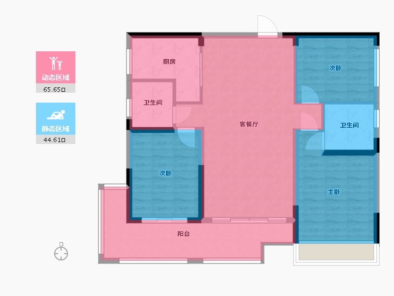 湖南省-邵阳市-滨江国际-99.71-户型库-动静分区