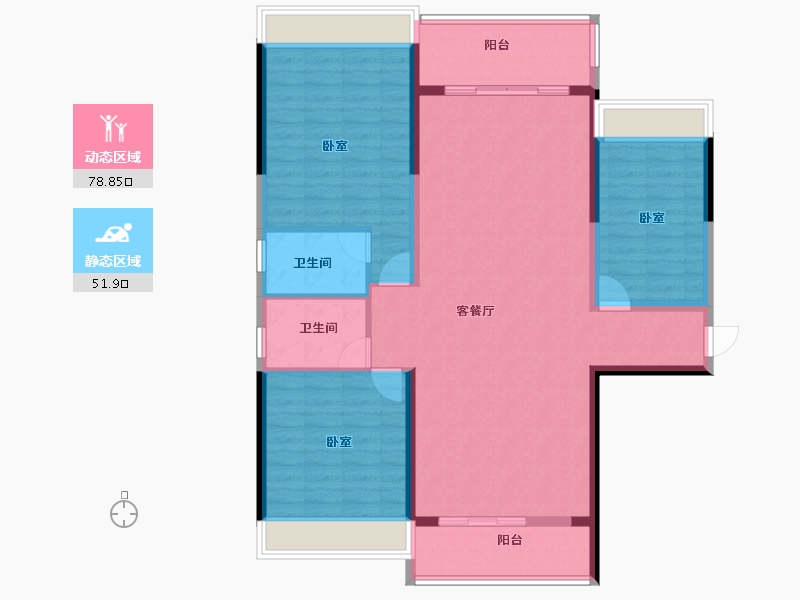 广东省-阳江市-凯旋华府-118.98-户型库-动静分区