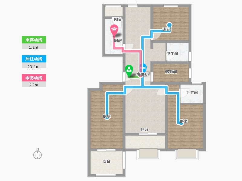 江苏省-苏州市-巴黎春天-121.01-户型库-动静线