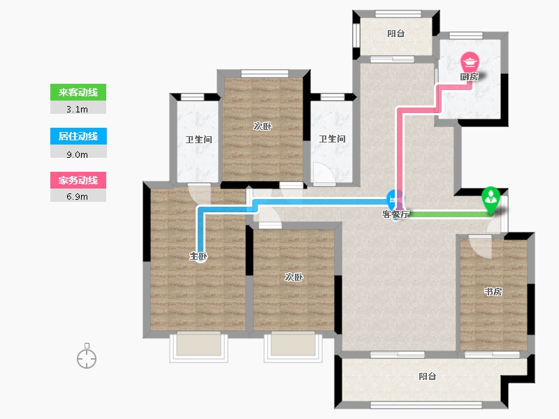 河南省-周口市-永秀中华城-113.00-户型库-动静线