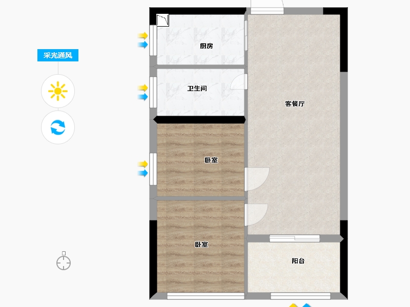 广东省-深圳市-君胜熙珑山-59.00-户型库-采光通风