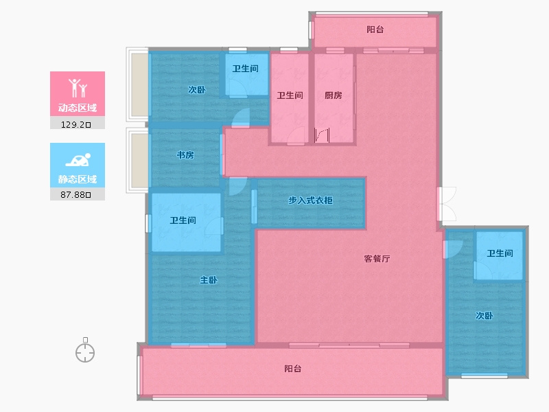 云南省-昆明市-中国铁建西派国樾-198.00-户型库-动静分区