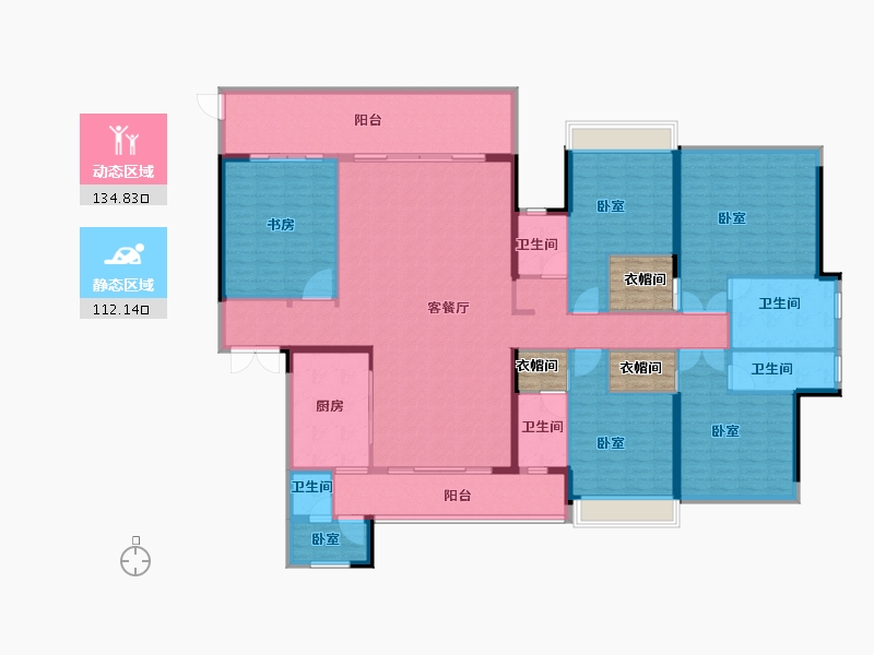 广东省-韶关市-沙湖天上虹-236.01-户型库-动静分区