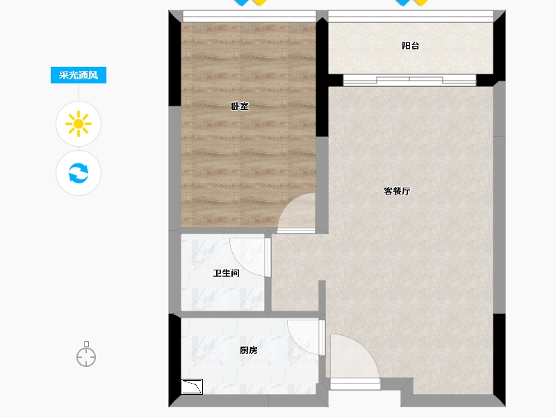 广东省-深圳市-会展湾·南岸-45.52-户型库-采光通风