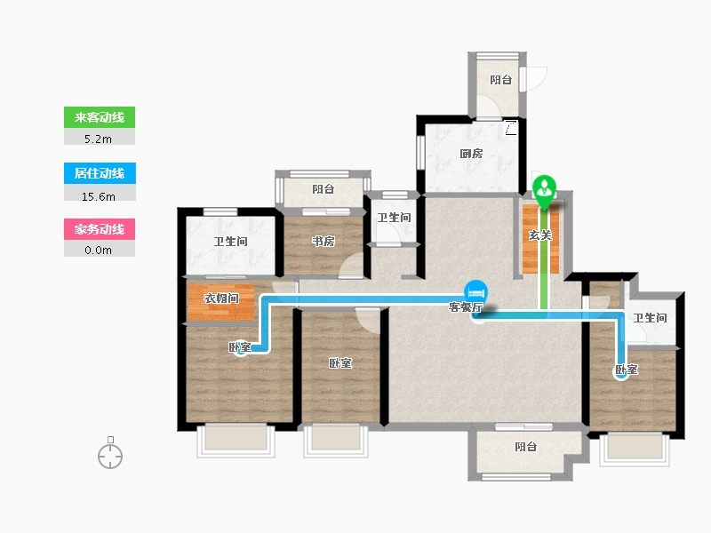 湖北省-孝感市-新城悦隽-105.16-户型库-动静线