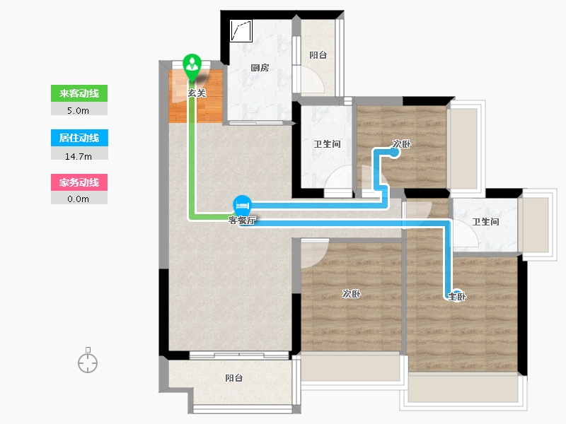 广东省-惠州市-星河荣域-72.85-户型库-动静线