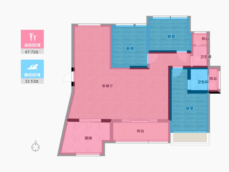 广东省-深圳市-吉祥里-89.48-户型库-动静分区