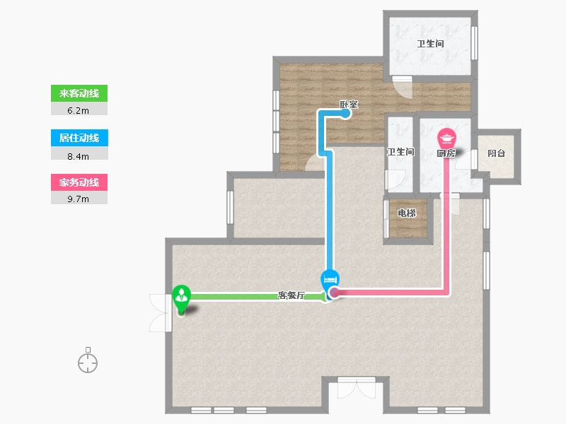 湖北省-武汉市-驿山高尔夫-136.70-户型库-动静线