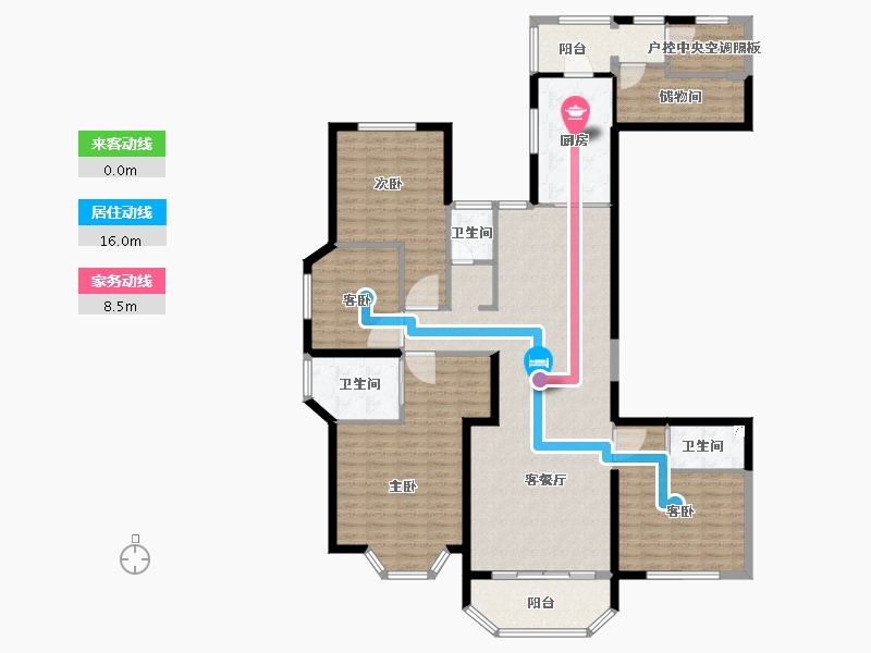 湖南省-长沙市-富兴时代御城-152.70-户型库-动静线