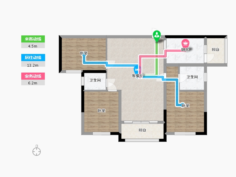 湖南省-长沙市-善化国际-96.11-户型库-动静线