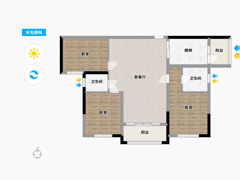 湖南省-长沙市-善化国际-96.11-户型库-采光通风