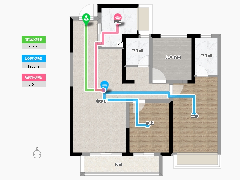 湖南省-长沙市-中国铁建湘语梅溪-88.58-户型库-动静线