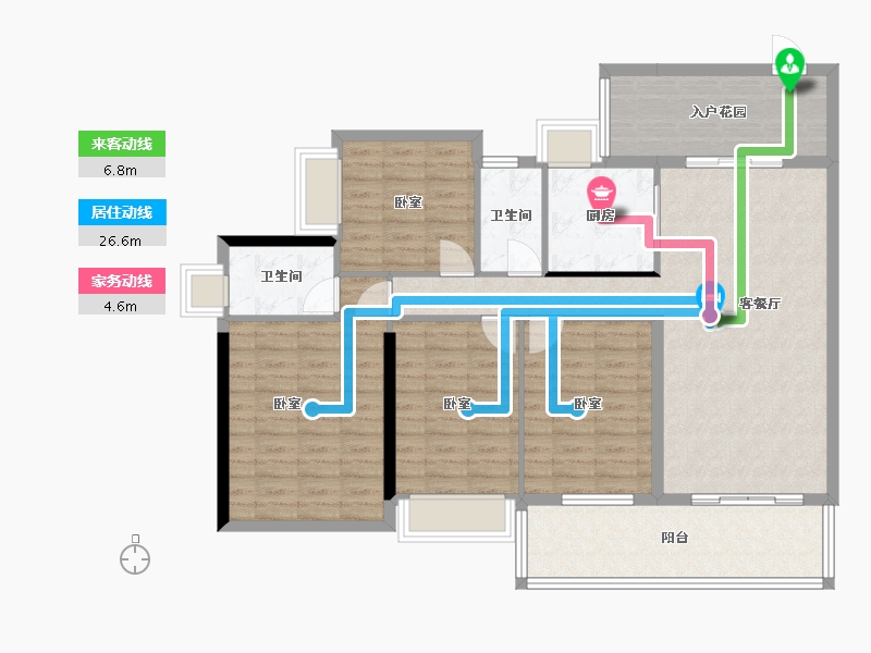 广东省-广州市-雅居乐凯茵又一城-118.26-户型库-动静线