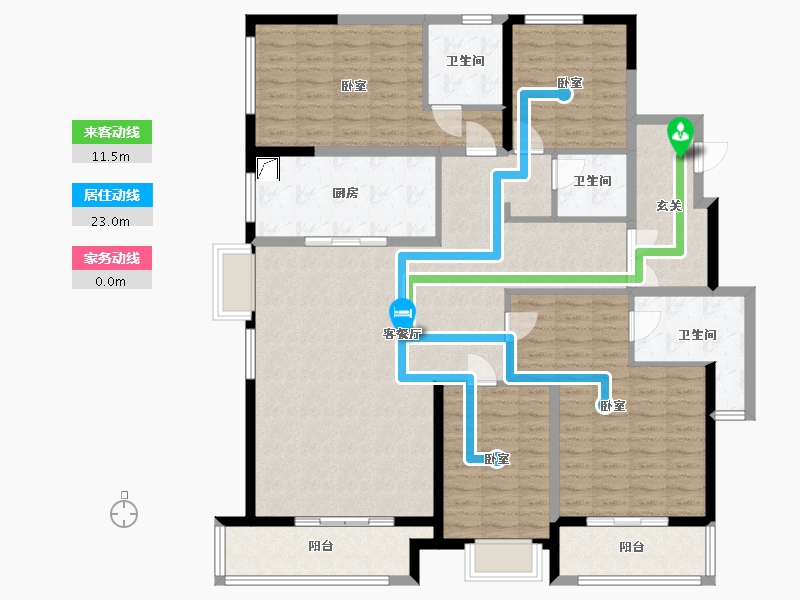 宁夏回族自治区-银川市-万科城市之光-151.00-户型库-动静线