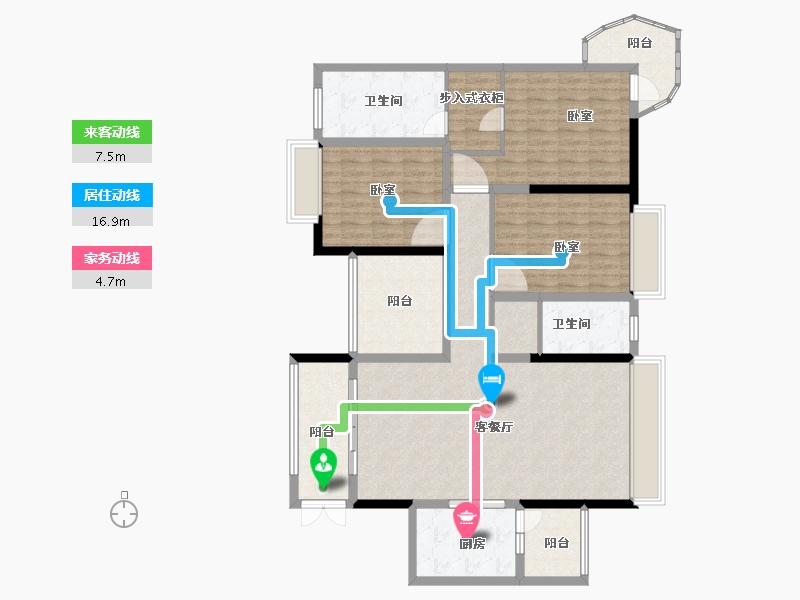 广东省-广州市-中海金沙水岸-134.14-户型库-动静线