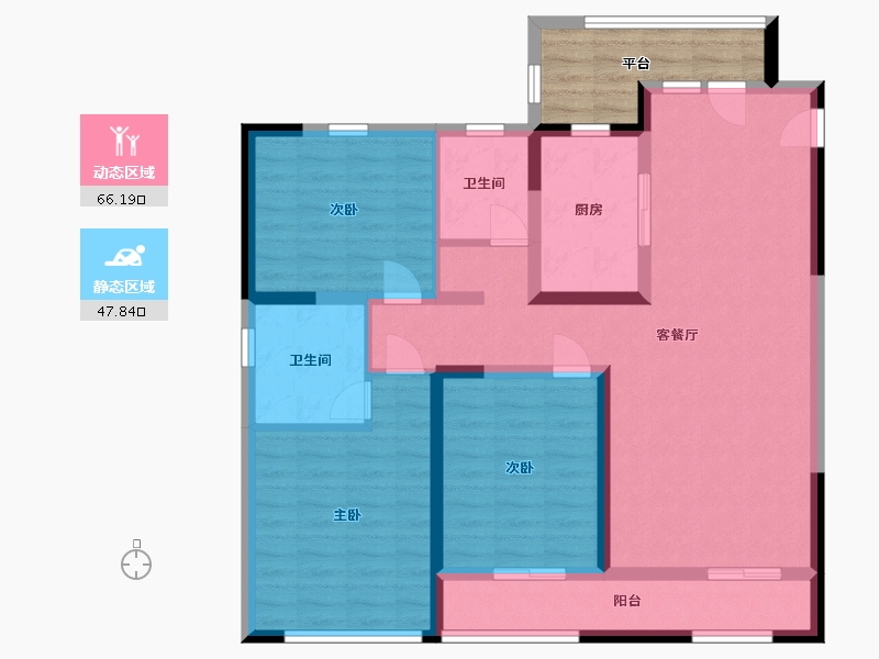 山东省-潍坊市-翔凯文华未来之光-108.00-户型库-动静分区