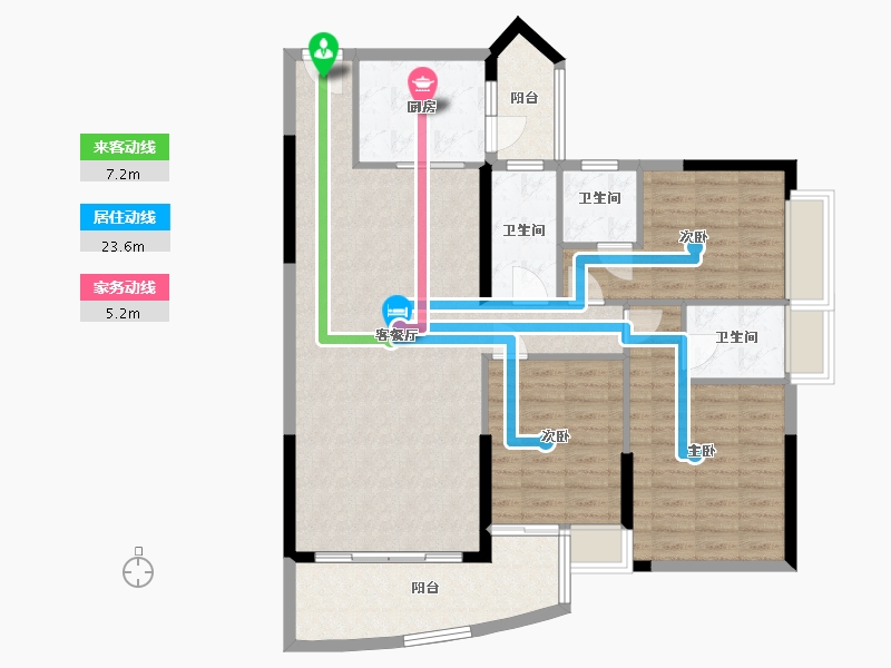 广东省-清远市-天湖郦都-108.56-户型库-动静线