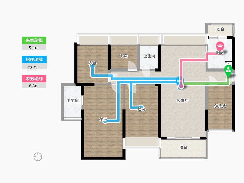 广东省-深圳市-颐安都会中央三期-123.70-户型库-动静线