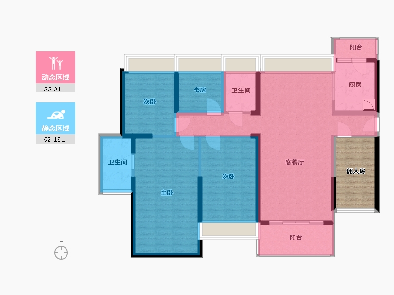 广东省-深圳市-颐安都会中央三期-123.70-户型库-动静分区