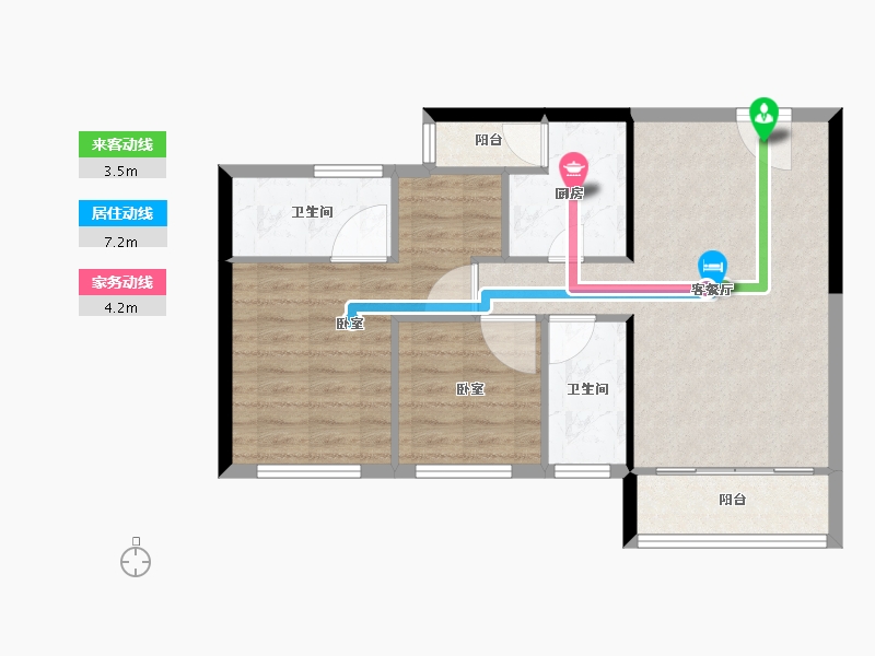 广东省-深圳市-满京华·云晓公馆-70.42-户型库-动静线