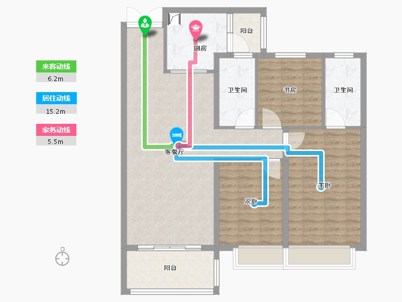 云南省-昆明市-中国铁建西派国樾-102.00-户型库-动静线