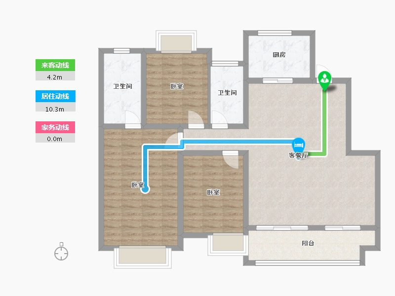 江苏省-徐州市-泉城金水湾-107.83-户型库-动静线