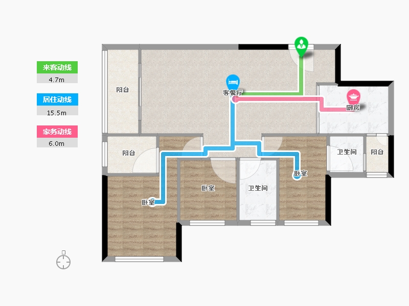 广东省-深圳市-满京华·云晓公馆-96.23-户型库-动静线