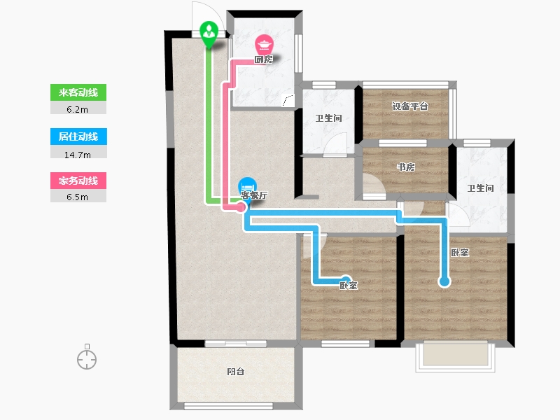 湖北省-孝感市-新城悦隽-96.37-户型库-动静线