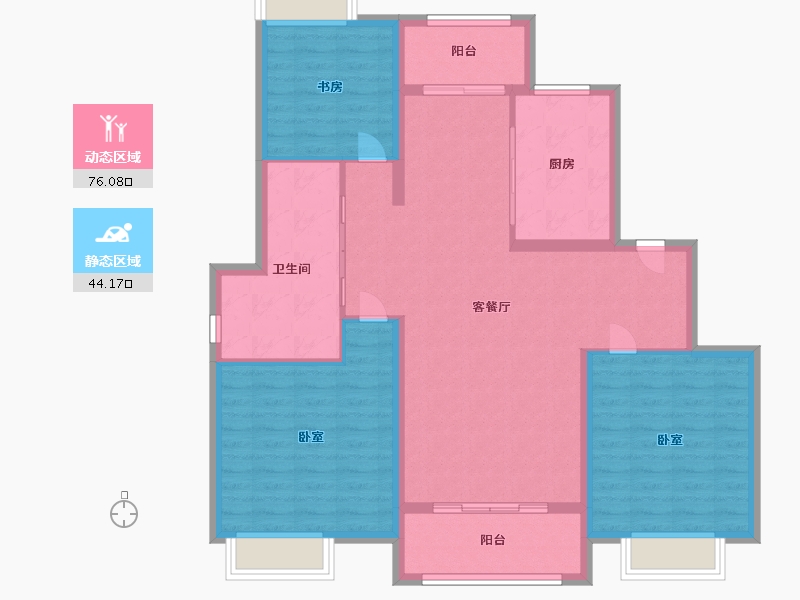 江苏省-徐州市-泉城金水湾-108.99-户型库-动静分区