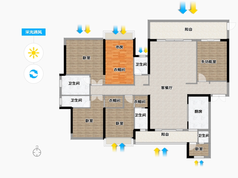 广东省-韶关市-沙湖天上虹-236.00-户型库-采光通风