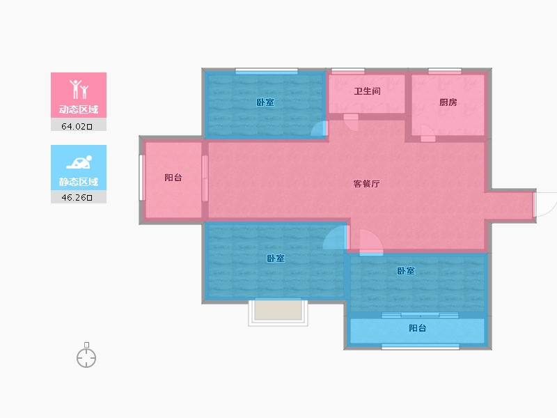 江苏省-徐州市-宏利达金水湾-98.01-户型库-动静分区