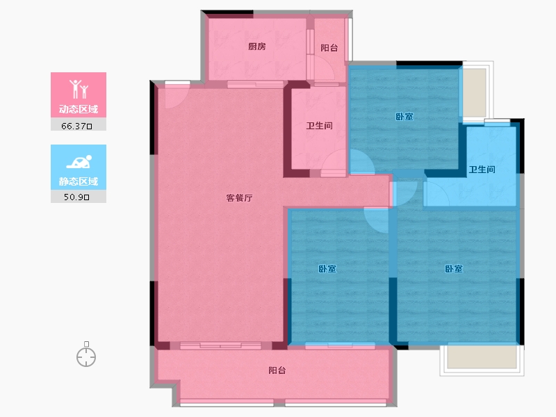 广东省-广州市-奥园公园一号-105.54-户型库-动静分区