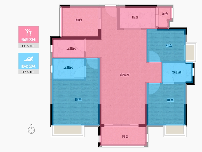 广东省-广州市-奥园公园一号-102.18-户型库-动静分区