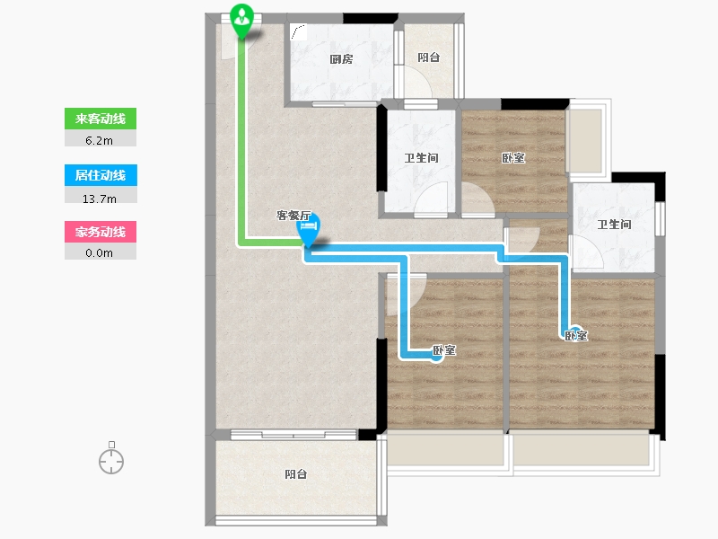 广东省-阳江市-国鼎·中央公园-87.60-户型库-动静线