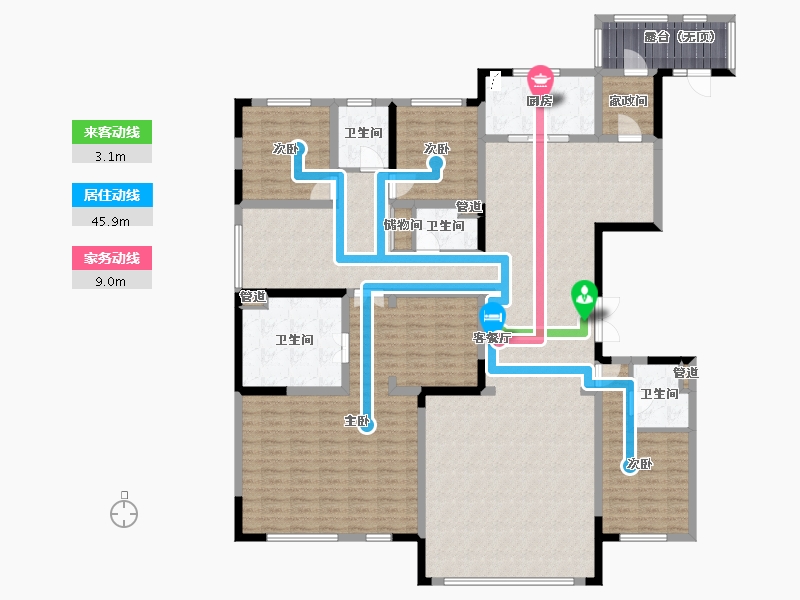 吉林省-长春市-中海紫御华府-196.00-户型库-动静线