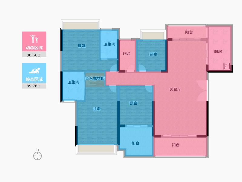 广东省-佛山市-东建锦绣龙湾-160.00-户型库-动静分区