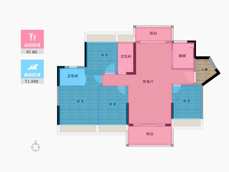 广东省-阳江市-国鼎·中央公园-110.02-户型库-动静分区