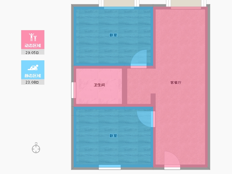 湖南省-长沙市-碧桂园·城市之光-45.57-户型库-动静分区