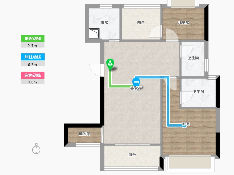 广东省-深圳市-怡瑞达乐郡-64.54-户型库-动静线