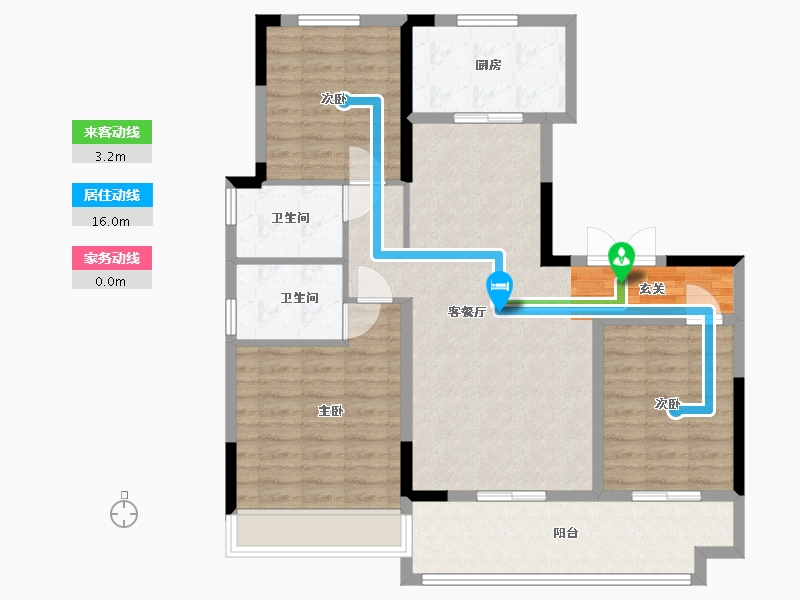 河南省-周口市-品胜阳城府-102.40-户型库-动静线