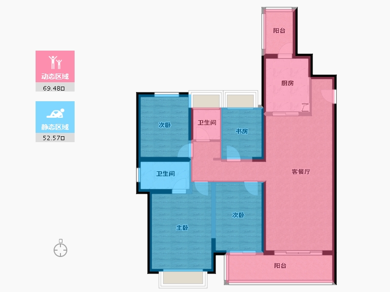 云南省-昆明市-中海寰宇天下-108.71-户型库-动静分区