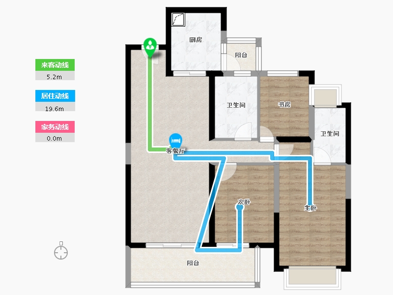 云南省-昆明市-中海寰宇天下-94.03-户型库-动静线