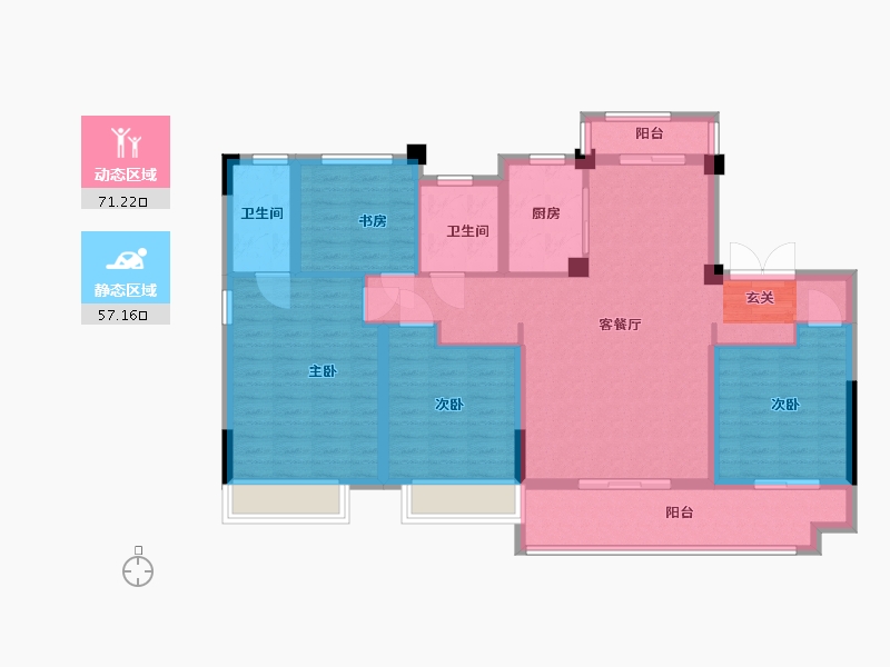 河南省-周口市-品胜阳城府-115.17-户型库-动静分区