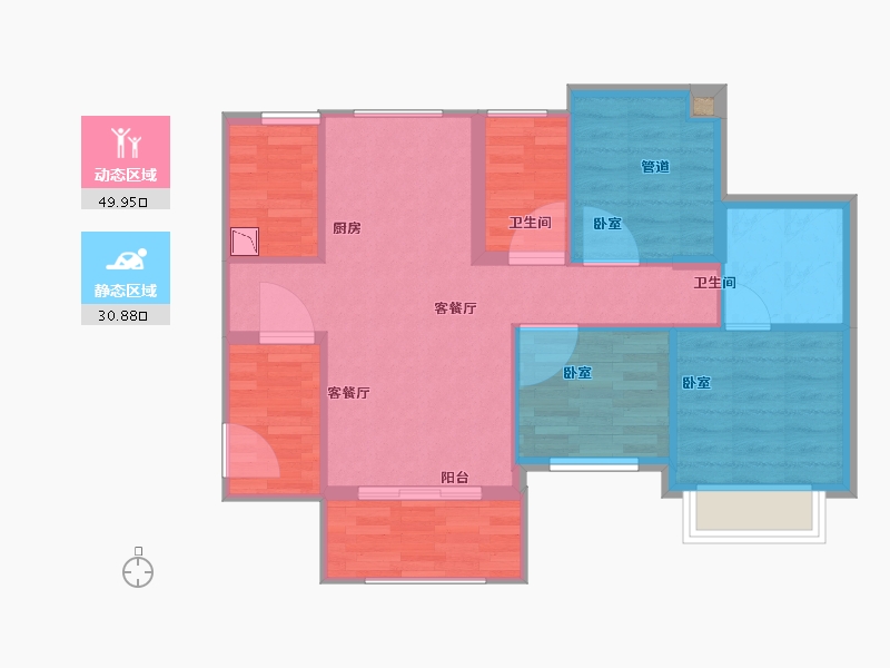 广东省-广州市-江山时代-73.01-户型库-动静分区