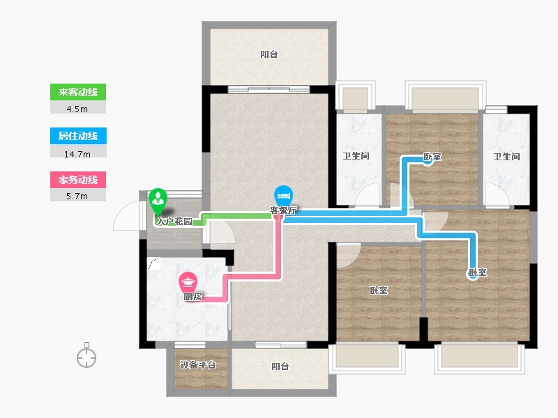 湖南省-衡阳市-银泰红城6~9期-101.99-户型库-动静线